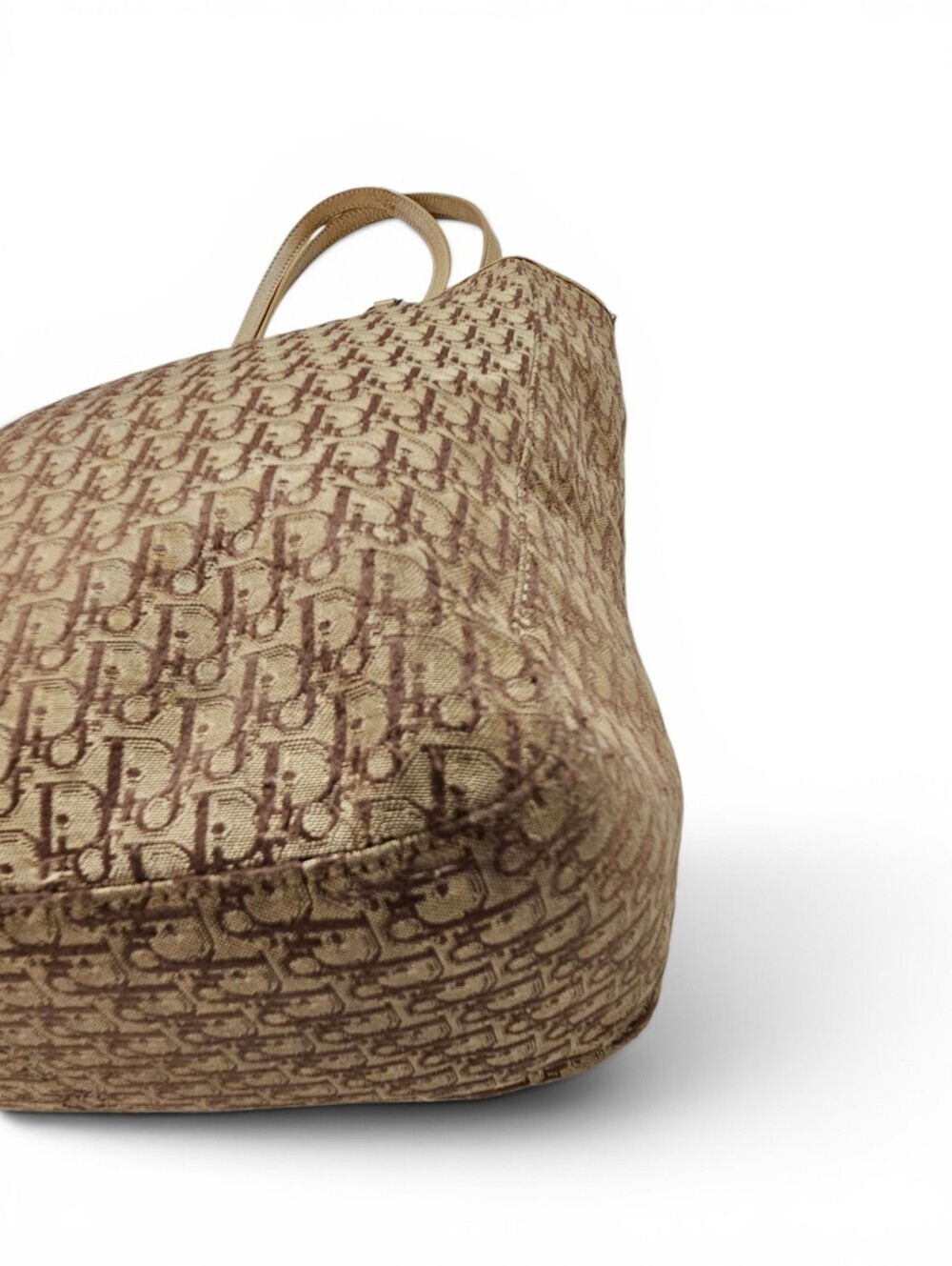 Dior Trotter Diorissimo Monogram Canvas And Leather Tote Bag In Brown And Tan - Picture 7 of 16